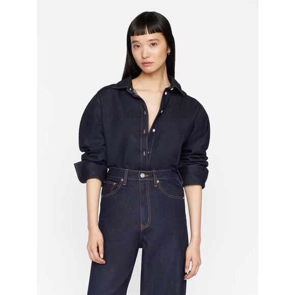 Frame Cashmere Denim Oversized Shirt Medium